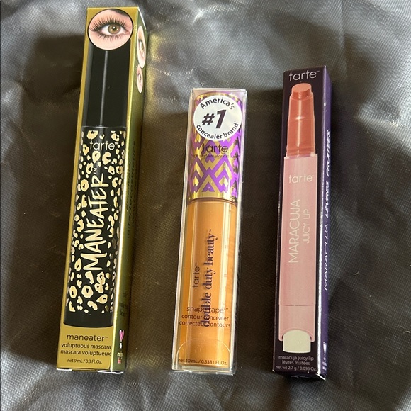 tarte Other - Tarte 3 Piece Kit Maneater Black Mascara,Tan Sand Concealer & Maracuja Juicy Lip